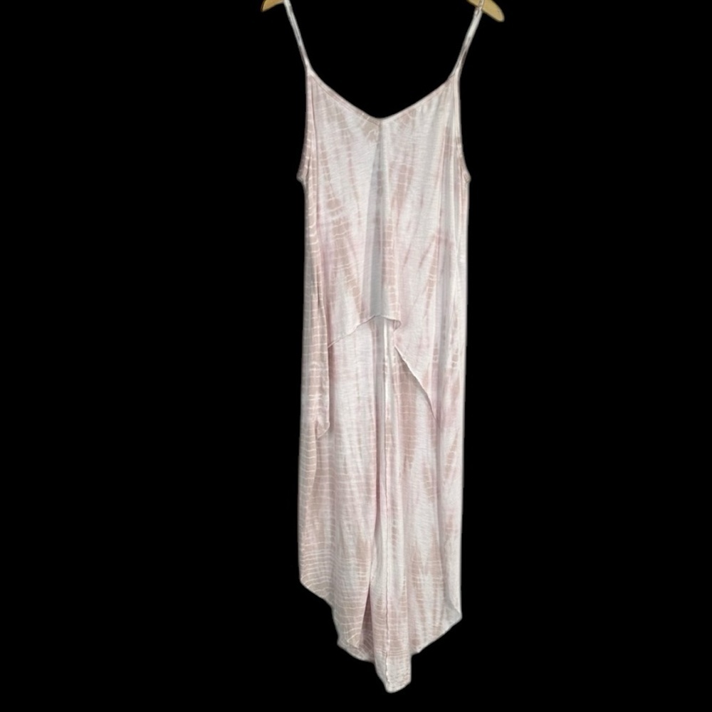 Pink Tie-Dye Sleeveless High-Low‎ Tank